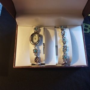 Unique watch and bracelet set.